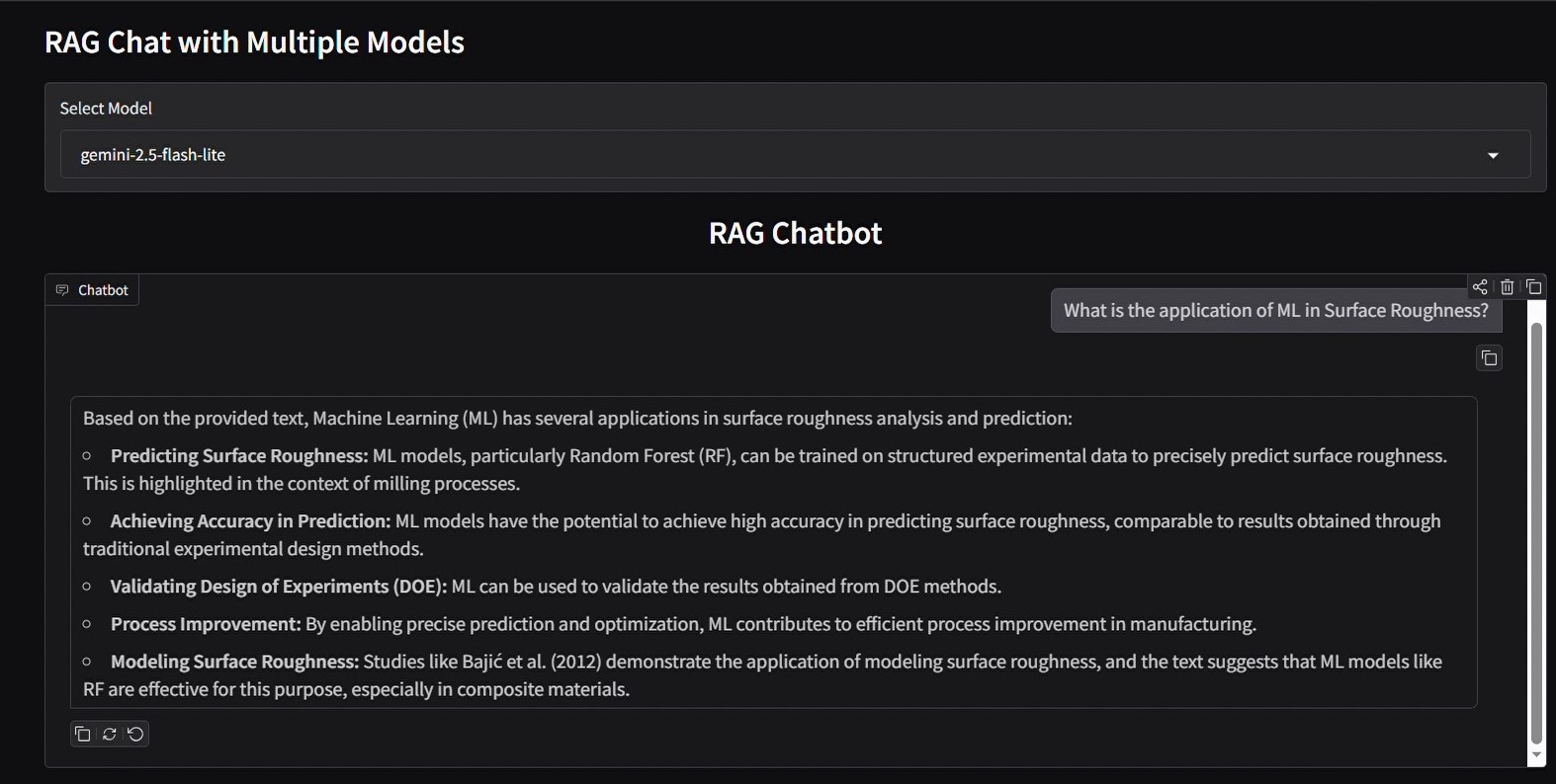 RAG Research Assistant Interface